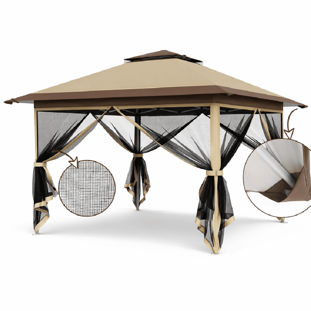 Gazebo Pieghevole 3x3 One Touch 3.6x3.6m Impermeabile upf50+ con Borsa e Zanzariere in Gazebo Danyx - Casoria, commercioVirtuoso.it