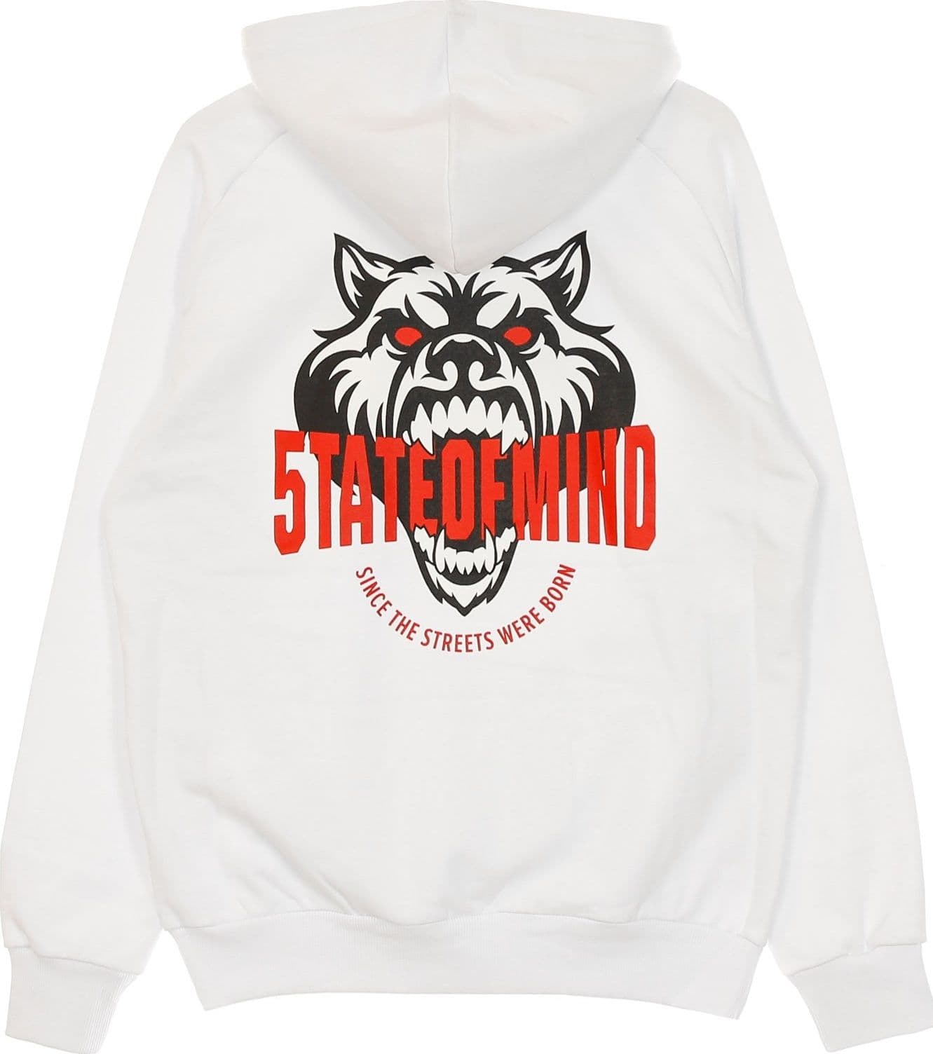 5TATE OF MIND Felpa Leggera Cappuccio Uomo Wolf White da uomo in Felpe con cappuccio Drestige - Casamassima, commercioVirtuoso.it
