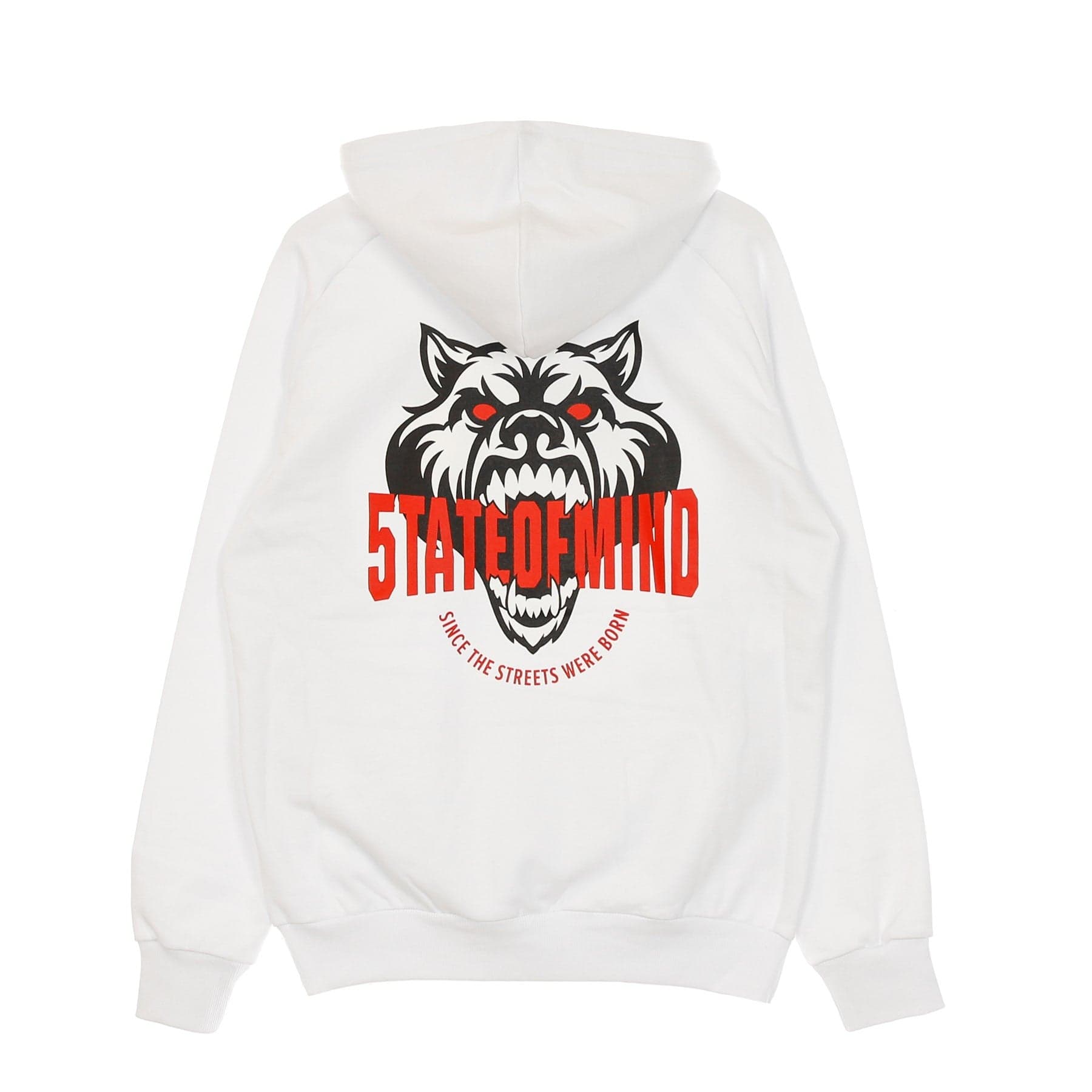 5TATE OF MIND Felpa Leggera Cappuccio Uomo Wolf White da uomo in Felpe con cappuccio Drestige - Casamassima, commercioVirtuoso.it