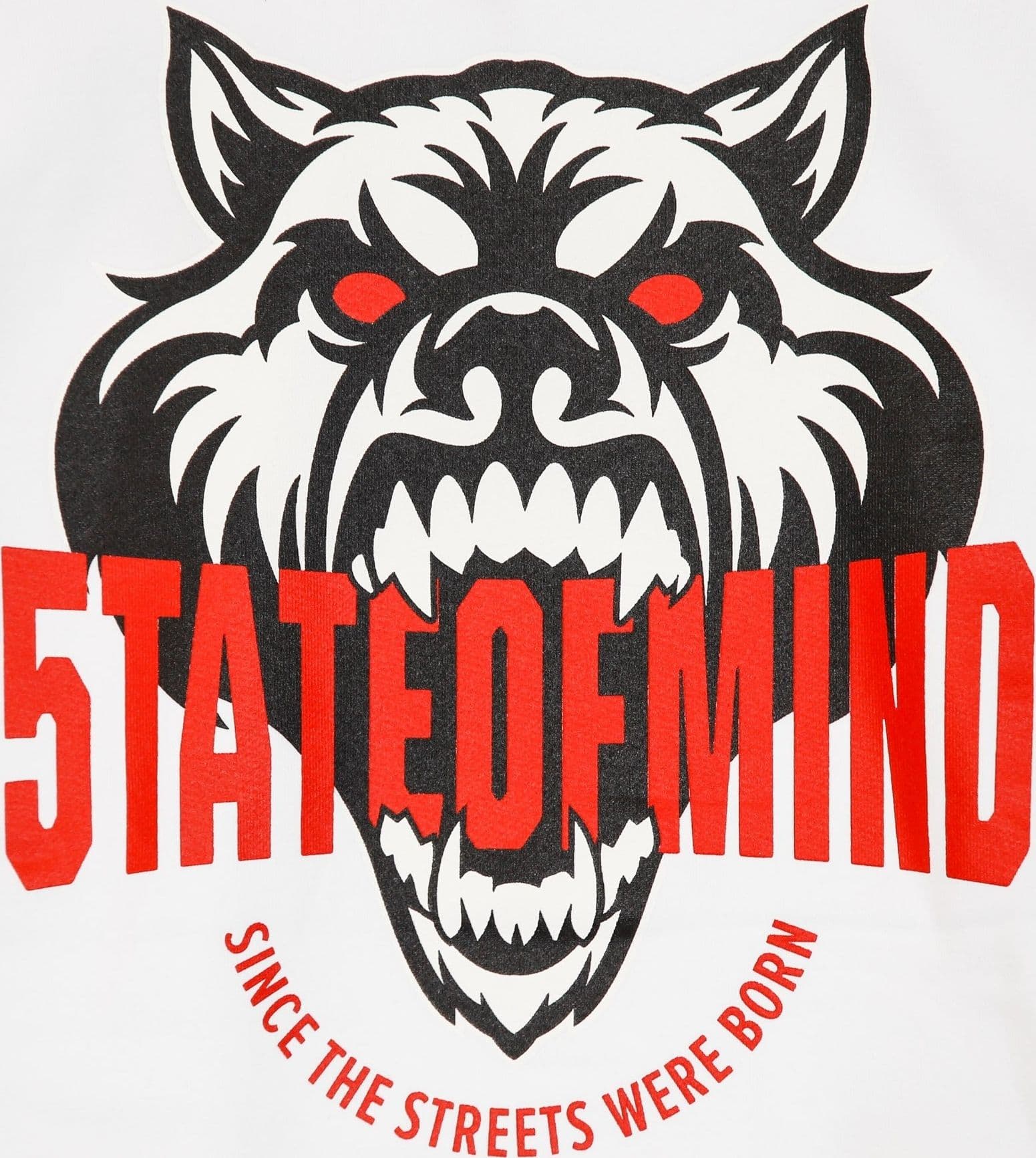 5TATE OF MIND Felpa Leggera Cappuccio Uomo Wolf White da uomo in Felpe con cappuccio Drestige - Casamassima, commercioVirtuoso.it