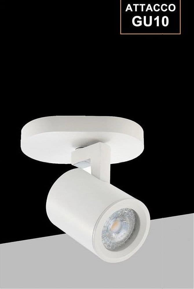 APPLIQUE ORIENTABILE DA SOFFITTO PARETE LAMPADA ATTACCO GU10 BIANCO NERO TH8801 in Faretti da soffitto Trade Shop italia - Napoli, commercioVirtuoso.it