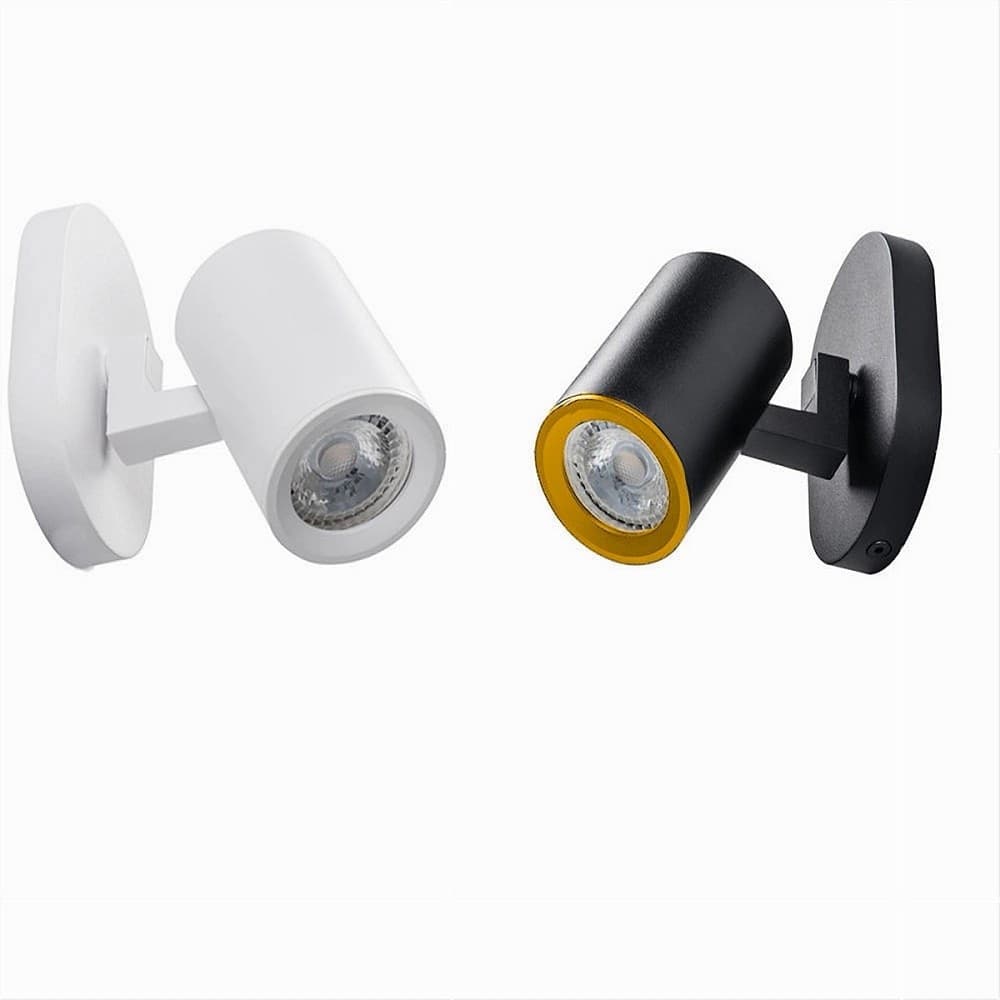 APPLIQUE ORIENTABILE DA SOFFITTO PARETE LAMPADA ATTACCO GU10 BIANCO NERO TH8801 in Faretti da soffitto Trade Shop italia - Napoli, commercioVirtuoso.it