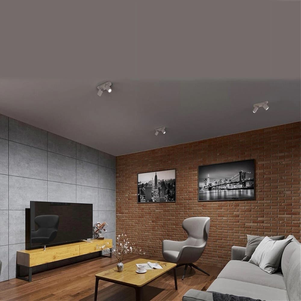 APPLIQUE 2 DIFFUSORI ORIENTABILE SOFFITTO PARETE LAMPADA GU10 BIANCO NERO TH8802 in Faretti da muro Trade Shop italia - Napoli, commercioVirtuoso.it