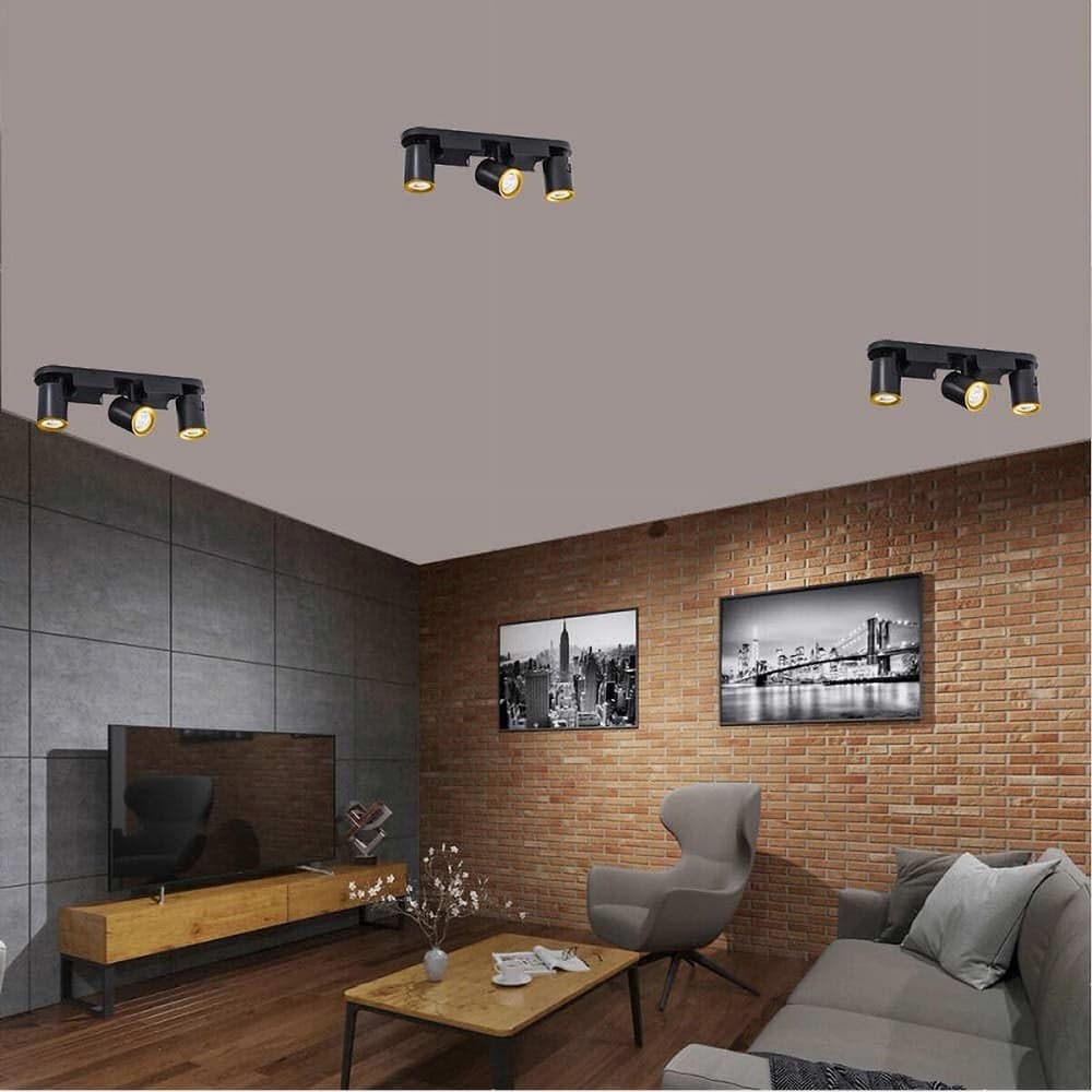 APPLIQUE 3 DIFFUSORI ORIENTABILE SOFFITTO PARETE LAMPADA GU10 BIANCO NERO TH8803 in Faretti da muro Trade Shop italia - Napoli, commercioVirtuoso.it