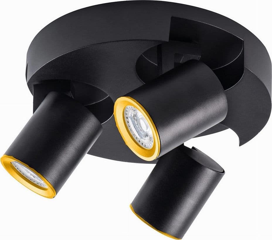 PLAFONIERA 3 DIFFUSORI ORIENTABILE SOFFITTO PARETE TONDA GU10 BIANCO NERO TH8804 in Plafoniere Trade Shop italia - Napoli, commercioVirtuoso.it