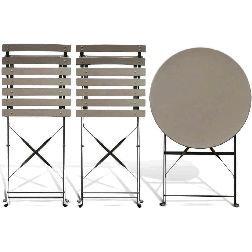 Set 3 pezzi Giardino Tavolo e 2 Sedie Pieghevoli modello Bistrot Salvaspazio Tortora in Set di mobili Danyx - Casoria, commercioVirtuoso.it
