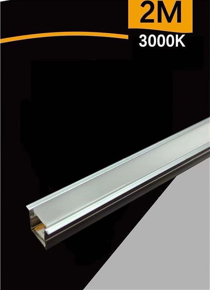 PROFILO IN ALLUMINIO 2MT COMPLETO DI STRIP LED + COVER 12V 7W/MT AL-12V-2025-120 in Profili in alluminio Trade Shop italia - Napoli, commercioVirtuoso.it