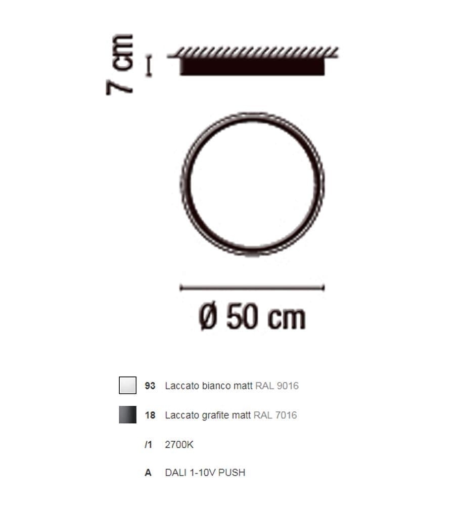 Vibia Up 50 cm Lampada da soffitto in Faretti da soffitto Brilla Luce - Sarzana, commercioVirtuoso.it