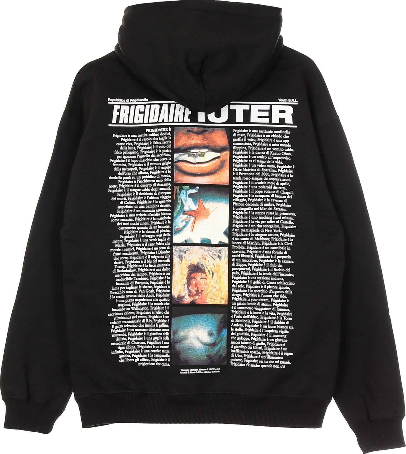 IUTER Felpa Leggera Cappuccio Uomo Pola Hoodie X Frigidaire Black da uomo in Felpe con cappuccio Drestige - Casamassima, commercioVirtuoso.it
