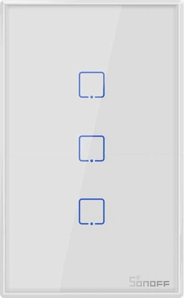 INTERRUTTORE LUCE PARETE SMART HOME TOUCH WIRELESS WIFI A 3 CANALI SONOFF T0US3C in Interruttori dimmer Trade Shop italia - Napoli, commercioVirtuoso.it