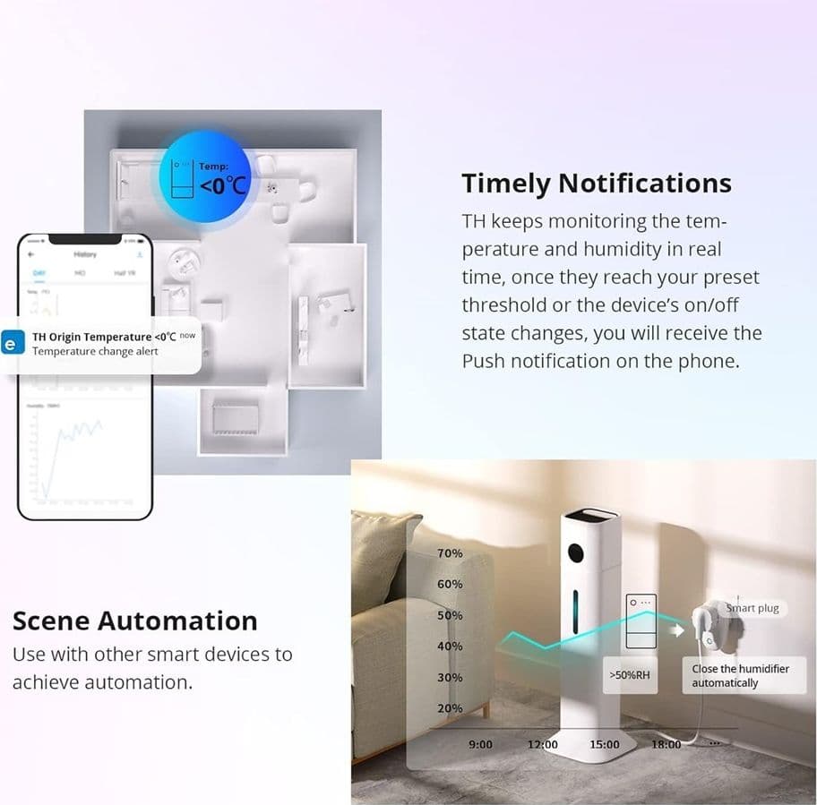 INTERRUTTORE RILEVAMENTO TEMPERATURA UMIDITÀ THR320 TH ORIGIN 20A SONOFF SMART WIFI in Termoregolatori Trade Shop italia - Napoli, commercioVirtuoso.it
