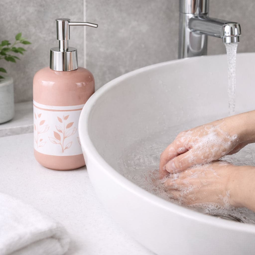 Set Accessori Bagno Ceramica 3 Pezzi Dispenser Sapone Portaspazzolini Rosa in Set di accessori per il bagno Danyx - Casoria, commercioVirtuoso.it