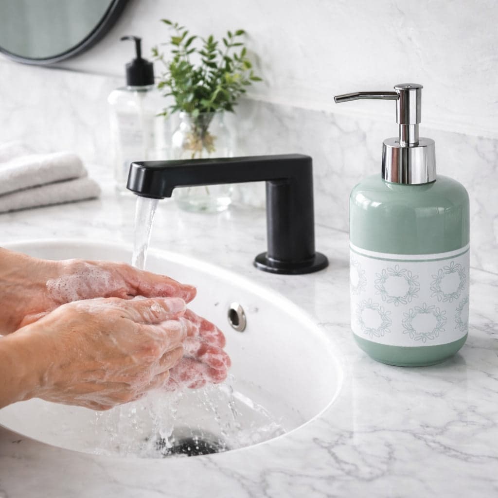 Set Accessori Bagno Ceramica 3 Pezzi Dispenser Sapone Portaspazzolini Verde in Set di accessori per il bagno Danyx - Casoria, commercioVirtuoso.it