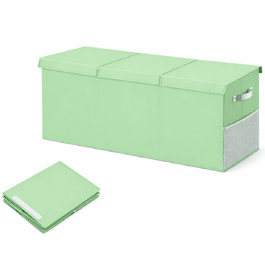 Contenitore Box 3 Scomparti Porta Giocattoli Pieghevole con Coperchio 118LT Organizer Verde in Portagiochi Danyx - Casoria, commercioVirtuoso.it