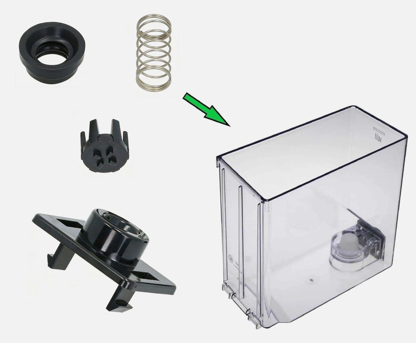 Kit Serbatoio Acqua Guarnizioni Attacco Saeco Macchina Caffè 421941308821- in prodotto EuroStore07 - Alatri, commercioVirtuoso.it