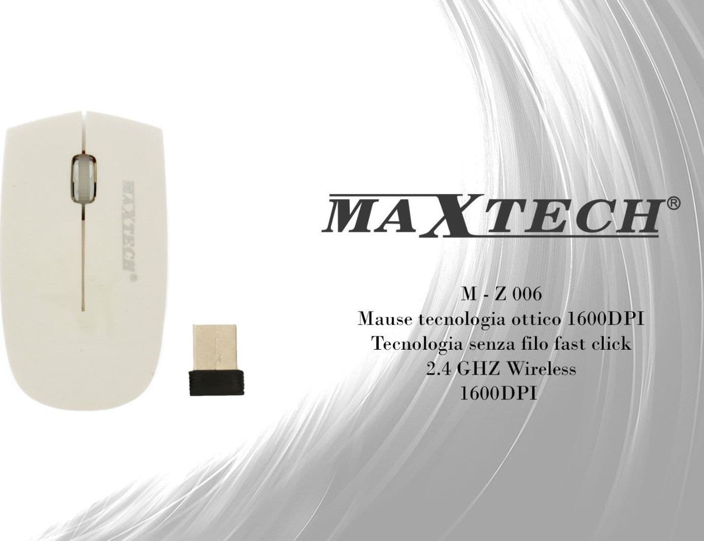 MOUSE WIRELESS DA 2.4 GHZ SENZA FILO ULTRA SLIM BIANCO - NERO PC TABLET DESIGN in Mouse da gioco Trade Shop italia - Napoli, commercioVirtuoso.it