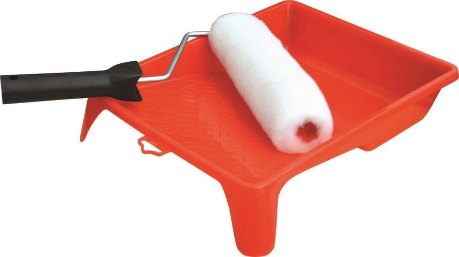 SET RULLO CON BACINELLA PER PITTURE MURALI - rullo cm.3,7 cm.22x25x32,5h. in prodotto EuroStore07 - Alatri, commercioVirtuoso.it