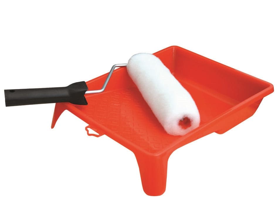 SET RULLO CON BACINELLA PER PITTURE MURALI - rullo cm.3,7 cm.22x25x32,5h. in prodotto EuroStore07 - Alatri, commercioVirtuoso.it