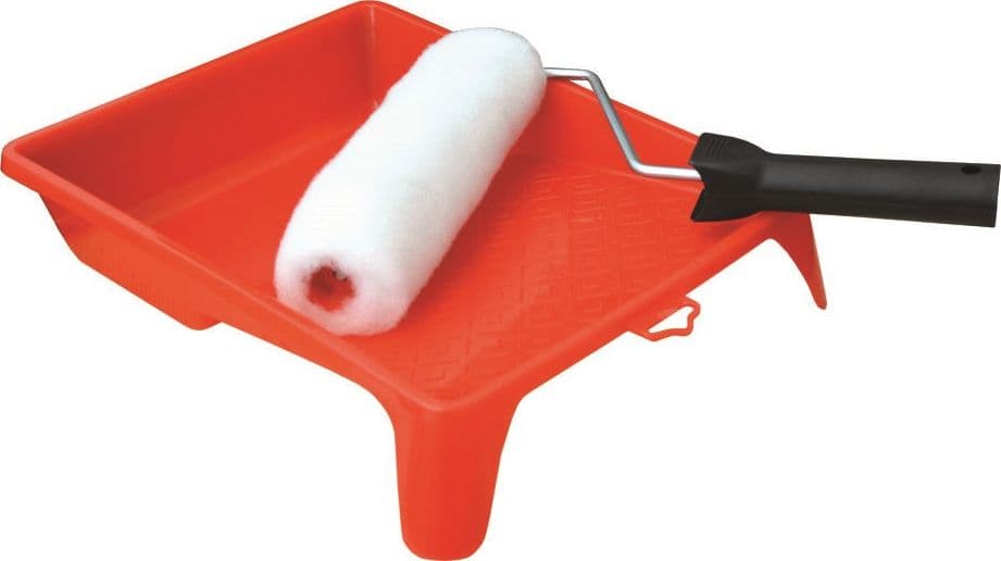 SET RULLO CON BACINELLA PER PITTURE MURALI - rullo cm.3,7 cm.22x25x32,5h. in prodotto EuroStore07 - Alatri, commercioVirtuoso.it