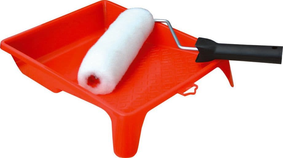 SET RULLO CON BACINELLA PER PITTURE MURALI - rullo cm.3,7 cm.22x25x32,5h. in prodotto EuroStore07 - Alatri, commercioVirtuoso.it