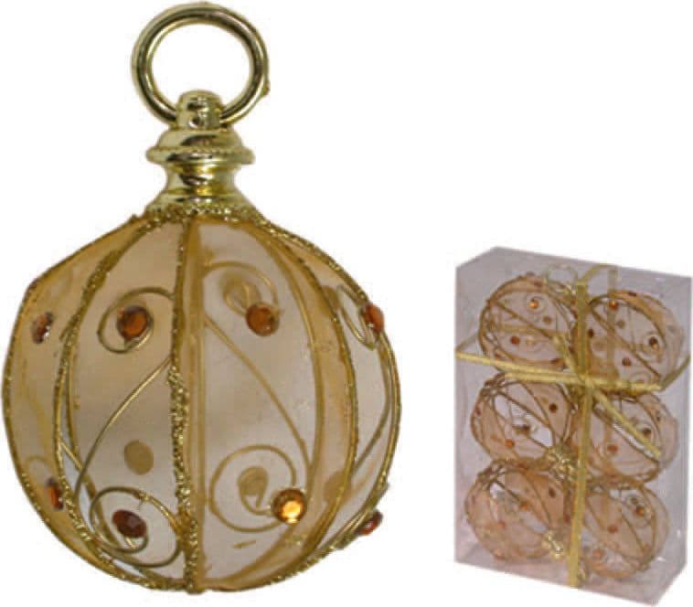 SFERE TONDE IN RETE COLORE ORO ø mm.80 in conf. pz.6 FER-121453 in prodotto EuroStore07 - Alatri, commercioVirtuoso.it