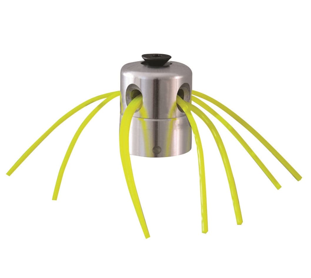 TESTINA PER DECESPUGLIATORE UNIVERSALE IN ALLUMINIO 8 FILI a 4 fori, in prodotto EuroStore07 - Alatri, commercioVirtuoso.it