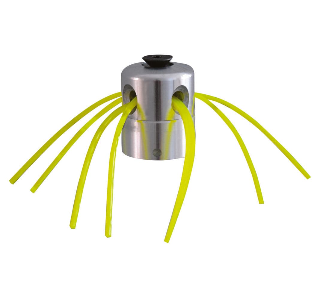 TESTINA PER DECESPUGLIATORE UNIVERSALE IN ALLUMINIO 8 FILI a 4 fori, in prodotto EuroStore07 - Alatri, commercioVirtuoso.it