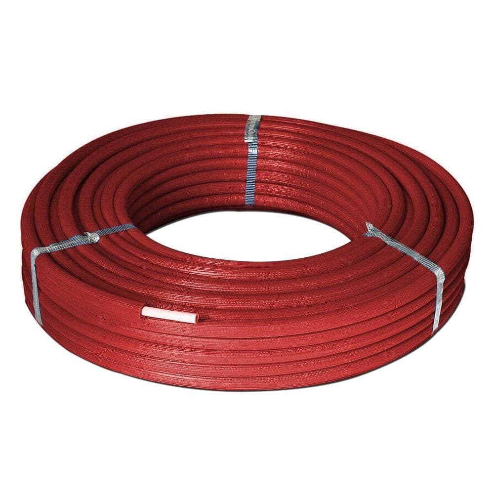Tubo multistrato bianco rivestito rosso per acqua 16x2,0mm - 1mt - 2