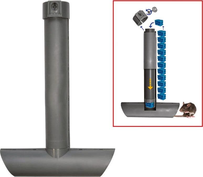CONTENITORE PER ESCHE TOPICIDE TOPOBOX 'T' CON CHIAVE DI SICUREZZA pz 2 in prodotto EuroStore07 - Alatri, commercioVirtuoso.it