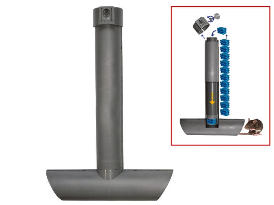 CONTENITORE PER ESCHE TOPICIDE TOPOBOX 'T' CON CHIAVE DI SICUREZZA pz 2 in prodotto EuroStore07 - Alatri, commercioVirtuoso.it