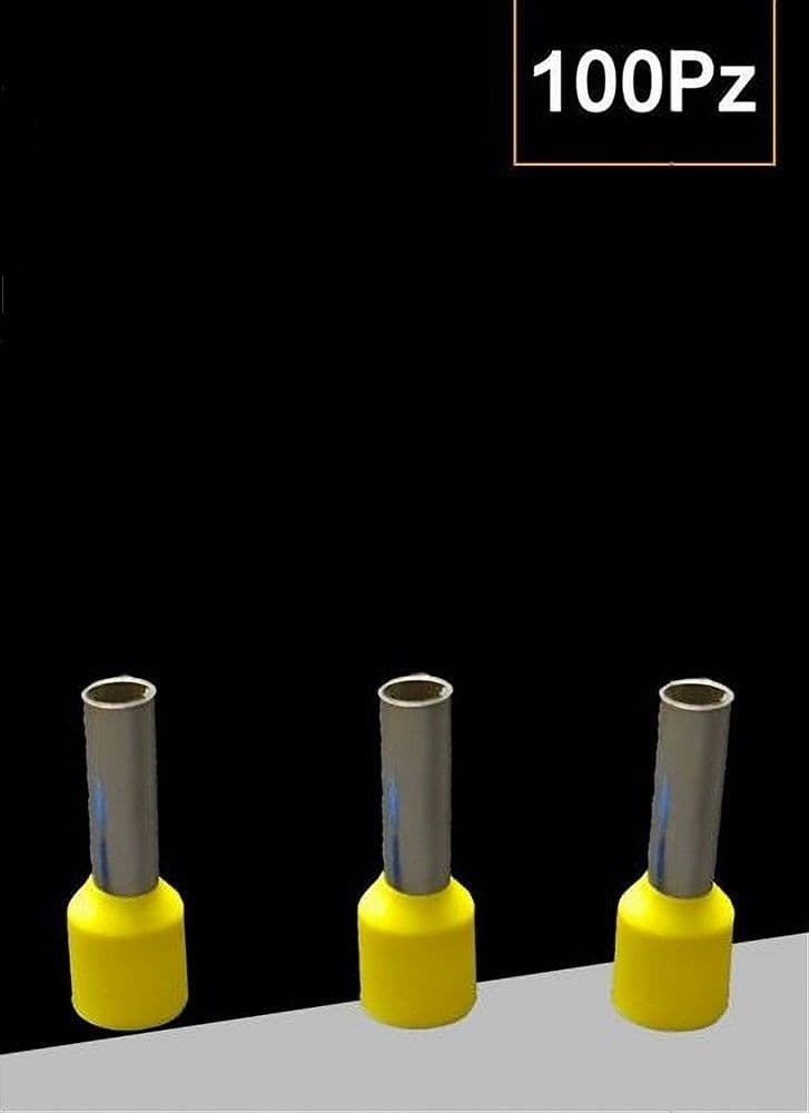 CONFEZIONE 100 PZ TUBETTO CAPICORDA ISOLATO PER CAVI 10MM² TERMINALE 12MM E10-12 in Capicorda Trade Shop italia - Napoli, commercioVirtuoso.it