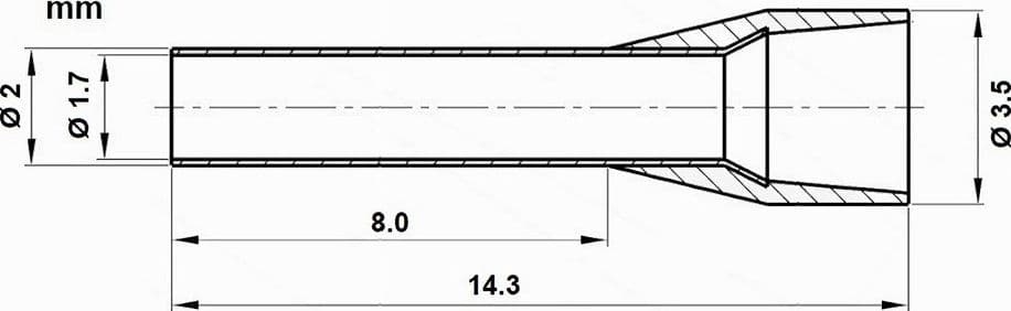 CONFEZIONE 100PZ TUBETTO CAPICORDA ISOLATO PER CAVI 1.5MM² TERMINALE DA 8MM E1508 in Capicorda Trade Shop italia - Napoli, commercioVirtuoso.it