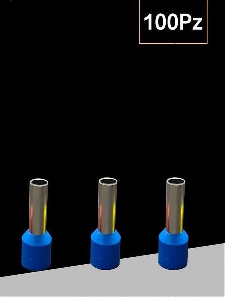 CONFEZIONE 100 PZ TUBETTO CAPICORDA ISOLATO PER CAVI 16MM² TERMINALE 12MM E16-12 in Capicorda Trade Shop italia - Napoli, commercioVirtuoso.it