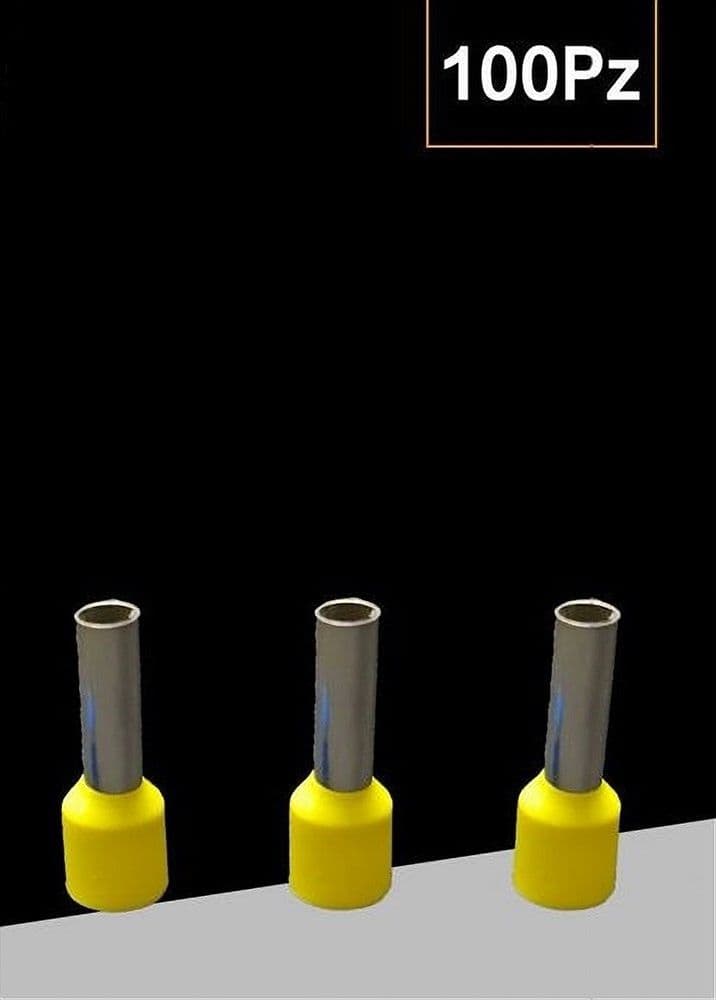 CONFEZIONE 100 PZ TUBETTO CAPICORDA ISOLATO PER CAVI 16MM² TERMINALE 12MM E16-12 in Capicorda Trade Shop italia - Napoli, commercioVirtuoso.it