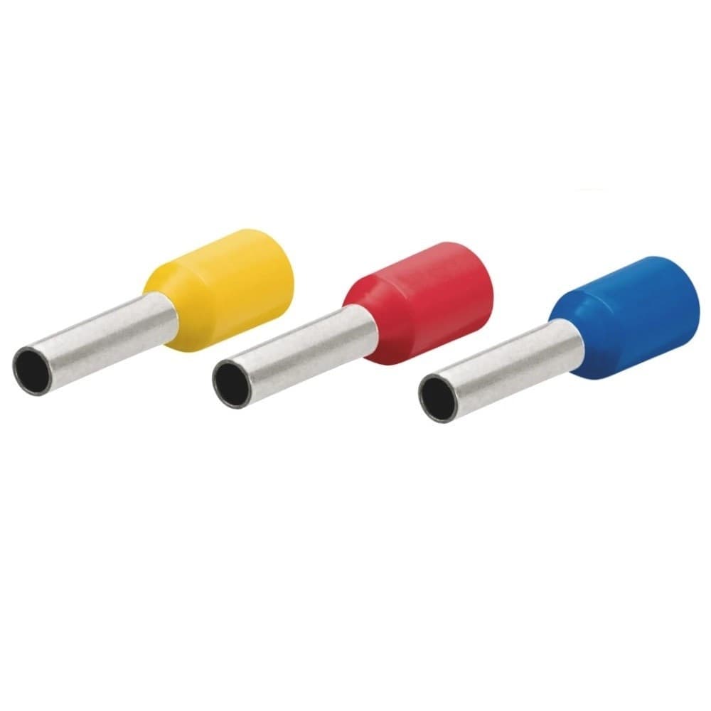 CONFEZIONE 100PZ TUBETTO CAPICORDA ISOLATO PER CAVI DA 2.5MM² TERMINALE 8MM E2508 in Capicorda Trade Shop italia - Napoli, commercioVirtuoso.it