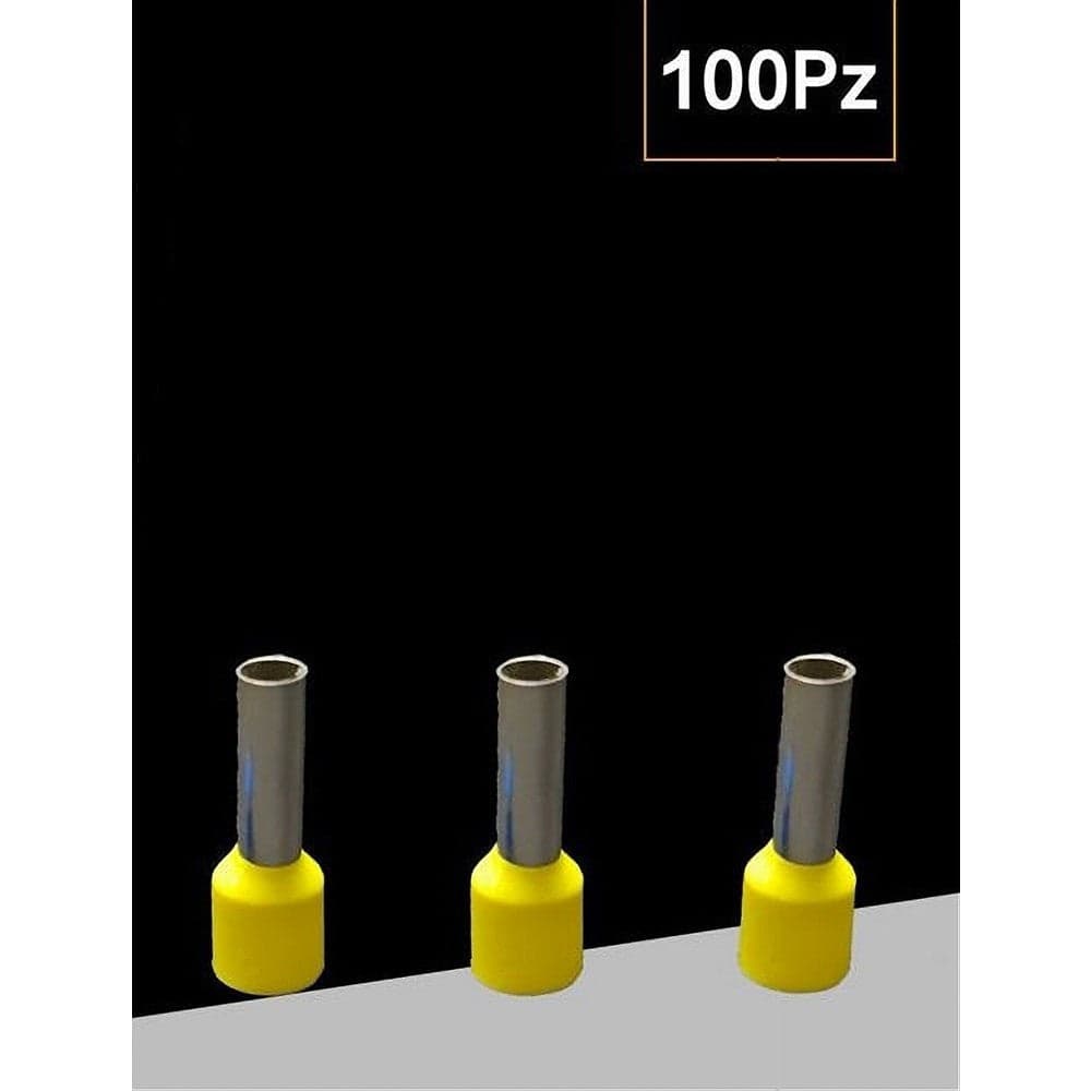CONFEZIONE 100PZ TUBETTO CAPICORDA ISOLATO PER CAVI DA 2.5MM² TERMINALE 8MM E2508 in Capicorda Trade Shop italia - Napoli, commercioVirtuoso.it