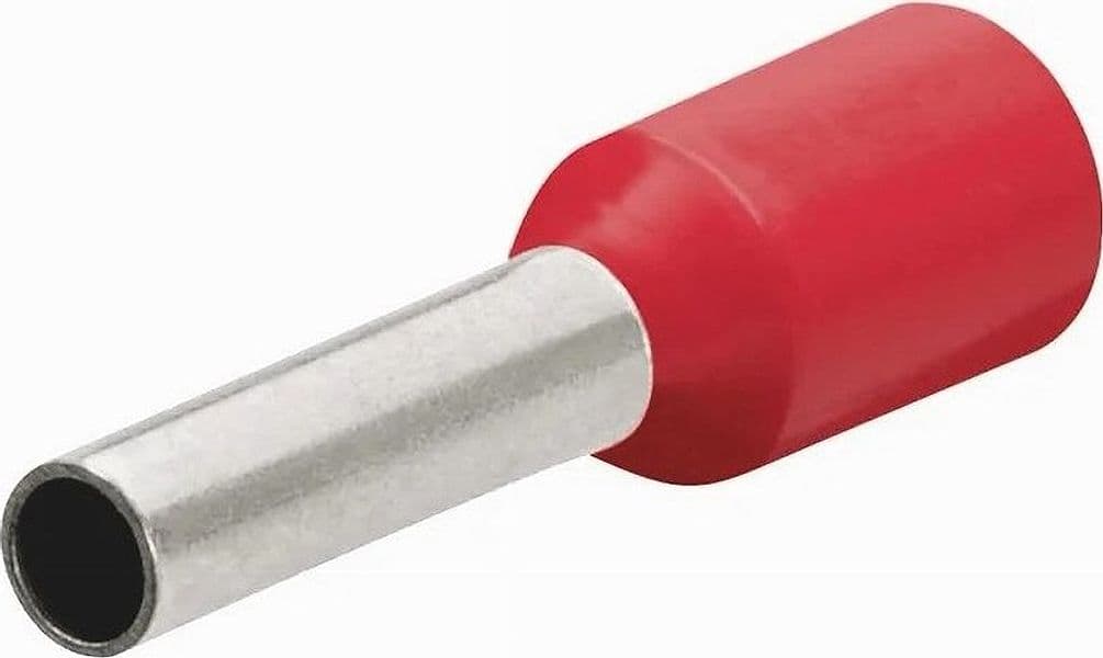 CONFEZIONE 100PZ TUBETTO CAPICORDA ISOLATO PER CAVI DA 2.5MM² TERMINALE 8MM E2508 in Capicorda Trade Shop italia - Napoli, commercioVirtuoso.it