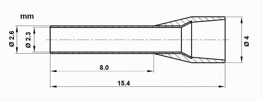 CONFEZIONE 100PZ TUBETTO CAPICORDA ISOLATO PER CAVI DA 2.5MM² TERMINALE 8MM E2508 in Capicorda Trade Shop italia - Napoli, commercioVirtuoso.it