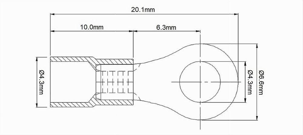 SET 100 PZ CAPICORDA TERMINALE AD OCCHIELLO ISOLATO PER CAVI 0.5-1.5MM² RV1.25-4 in Capicorda Trade Shop italia - Napoli, commercioVirtuoso.it