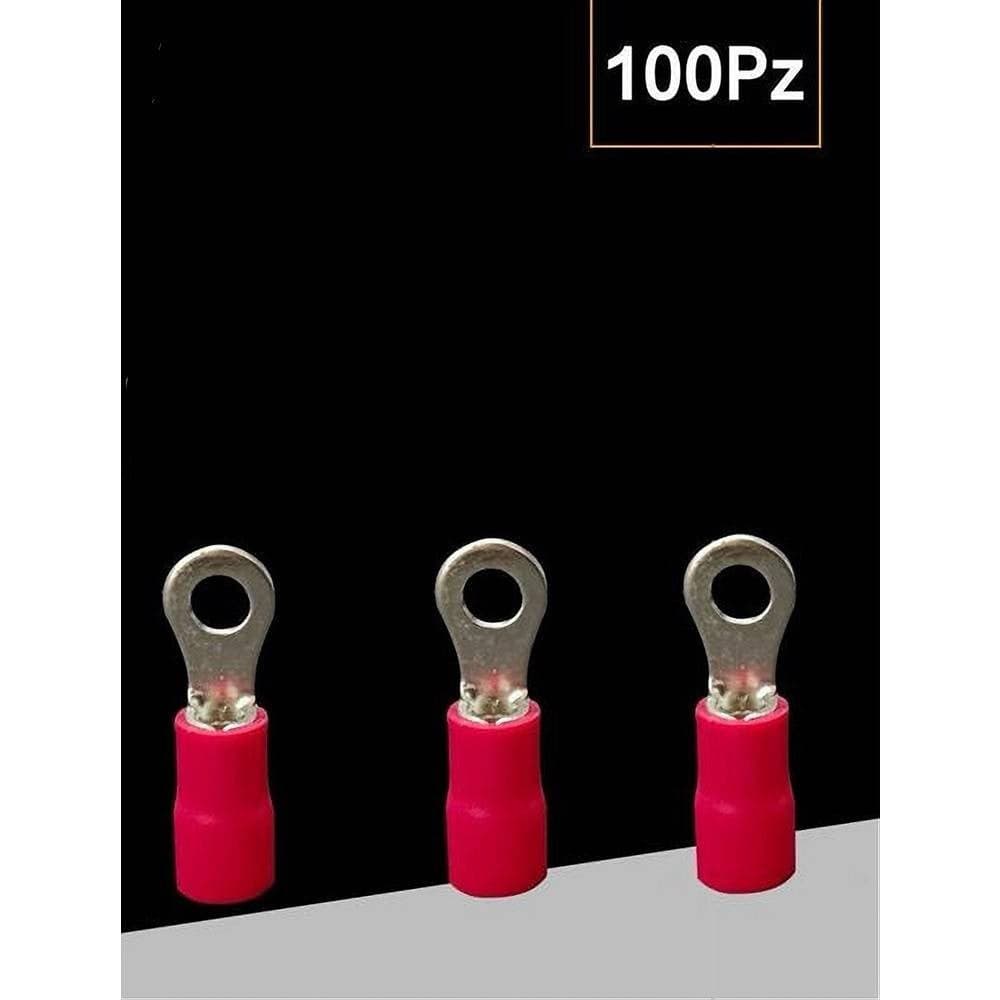 SET 100PZ CAPICORDA TERMINALE AD OCCHIELLO ISOLATO PER CAVI 4 A 6 MM² M6 RV5.5-6 in Capicorda Trade Shop italia - Napoli, commercioVirtuoso.it