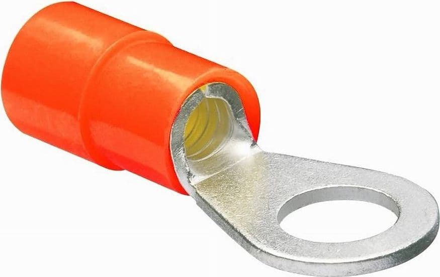 SET 100PZ CAPICORDA TERMINALE AD OCCHIELLO ISOLATO PER CAVI 4 A 6 MM² M6 RV5.5-6 in Capicorda Trade Shop italia - Napoli, commercioVirtuoso.it