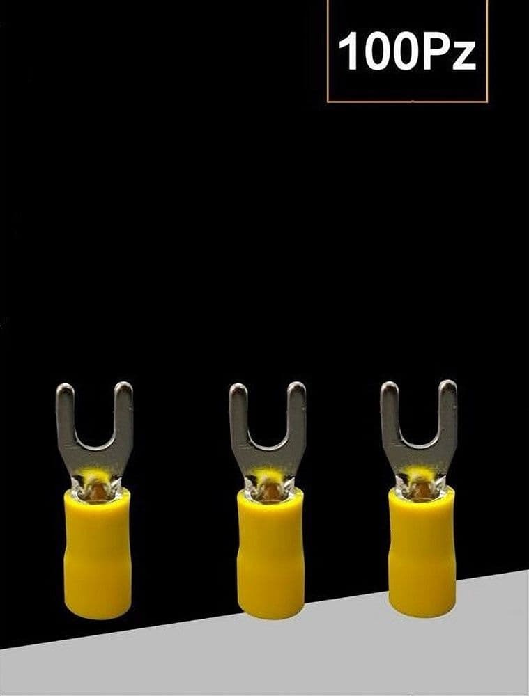 SET 100 PZ CAPICORDA A FORCELLA A CRIMPARE PER CAVI 0.5-1.5 MM² ISOLATO SV1.25-4 in Capicorda Trade Shop italia - Napoli, commercioVirtuoso.it