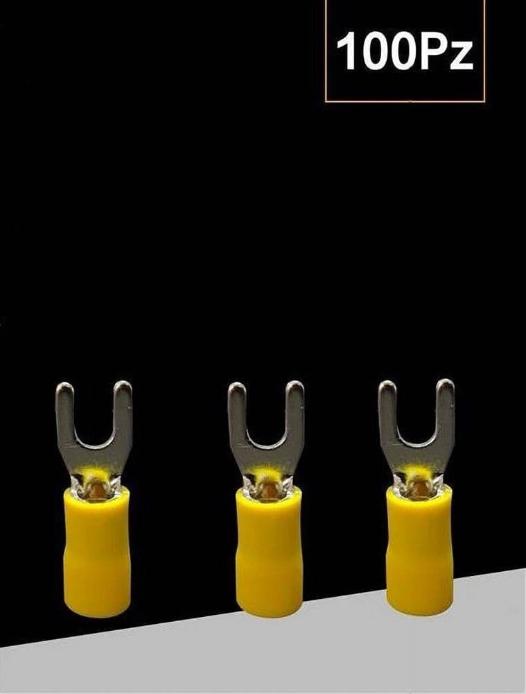 SET 100PZ CAPICORDA A FORCELLA A CRIMPARE PER CAVI 1.5-2.5 MM² ISOLATO M4 SV2-4 in Capicorda Trade Shop italia - Napoli, commercioVirtuoso.it