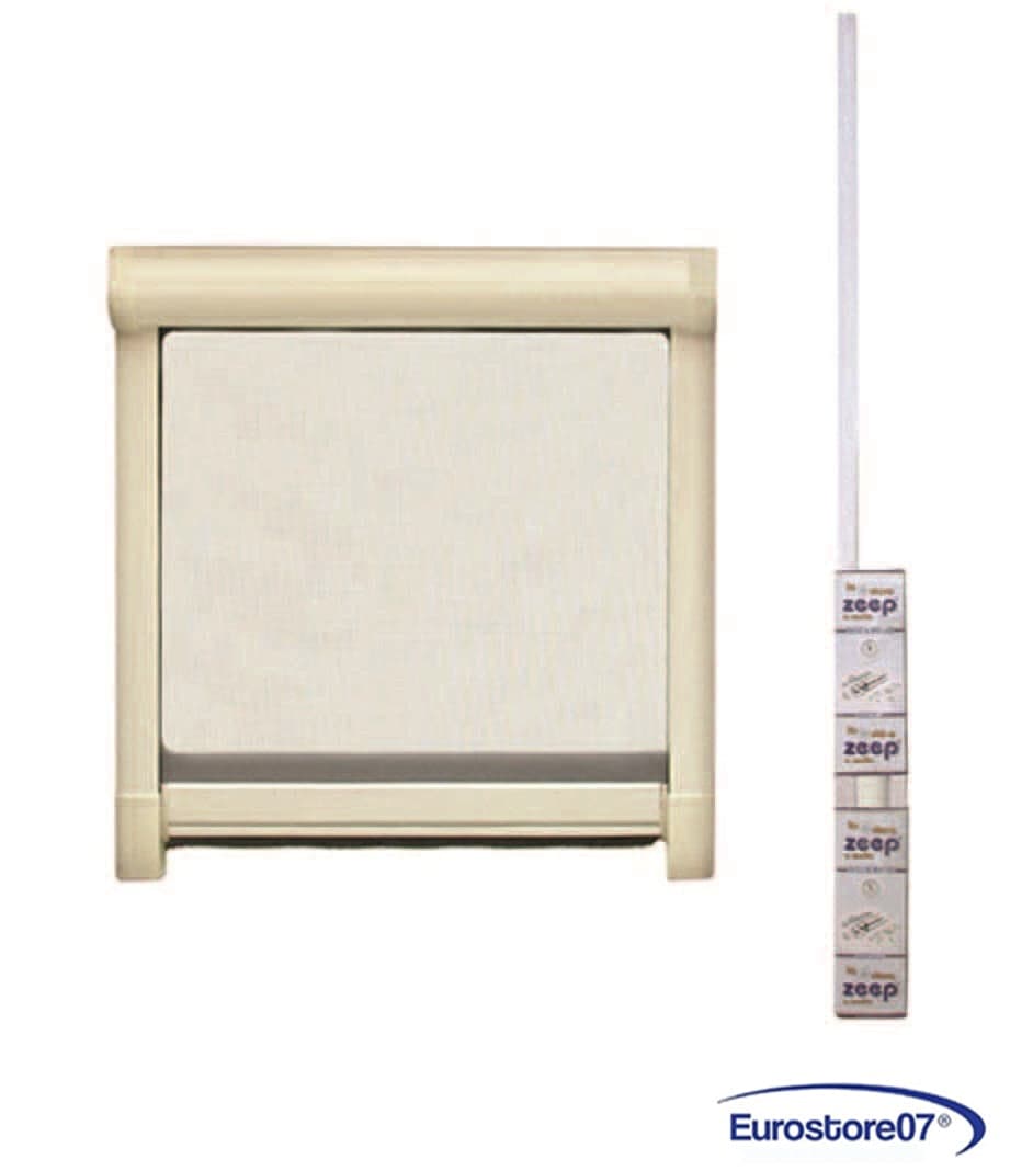 Zanzariera kit a molla frizionata telaio in alluminio colore bianco cm. 120x170h