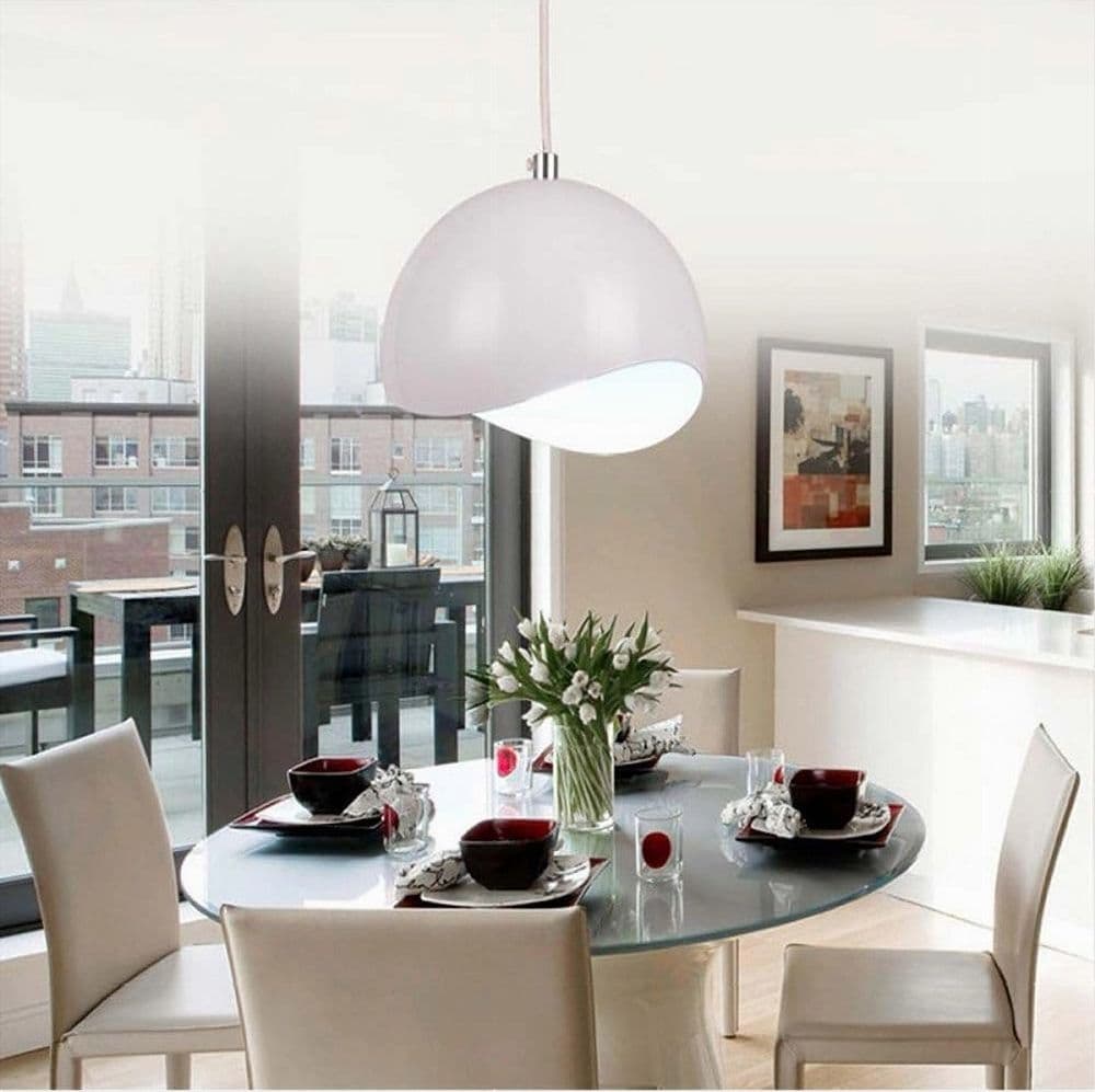 LAMPADARIO A SOSPENSIONE IN METALLO PENDENTE FORMA DI GUSCIO D’UOVO LUCE E27 B93 in Lampade a sospensione Trade Shop italia - Napoli, commercioVirtuoso.it