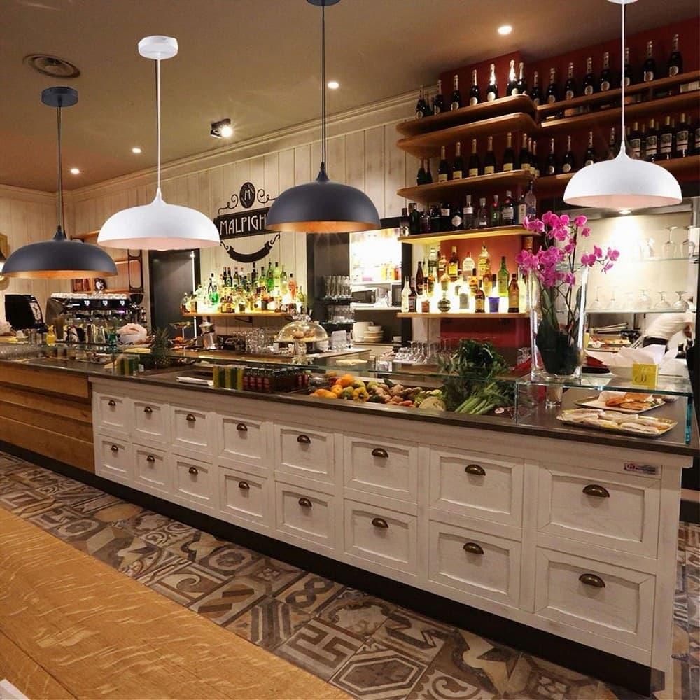 LAMPADARIO A SOSPENSIONE SOFFITTO E27 FERRO PARALUME MODERNO ELEGANTE CUPOLA B90 in Lampade a sospensione Trade Shop italia - Napoli, commercioVirtuoso.it