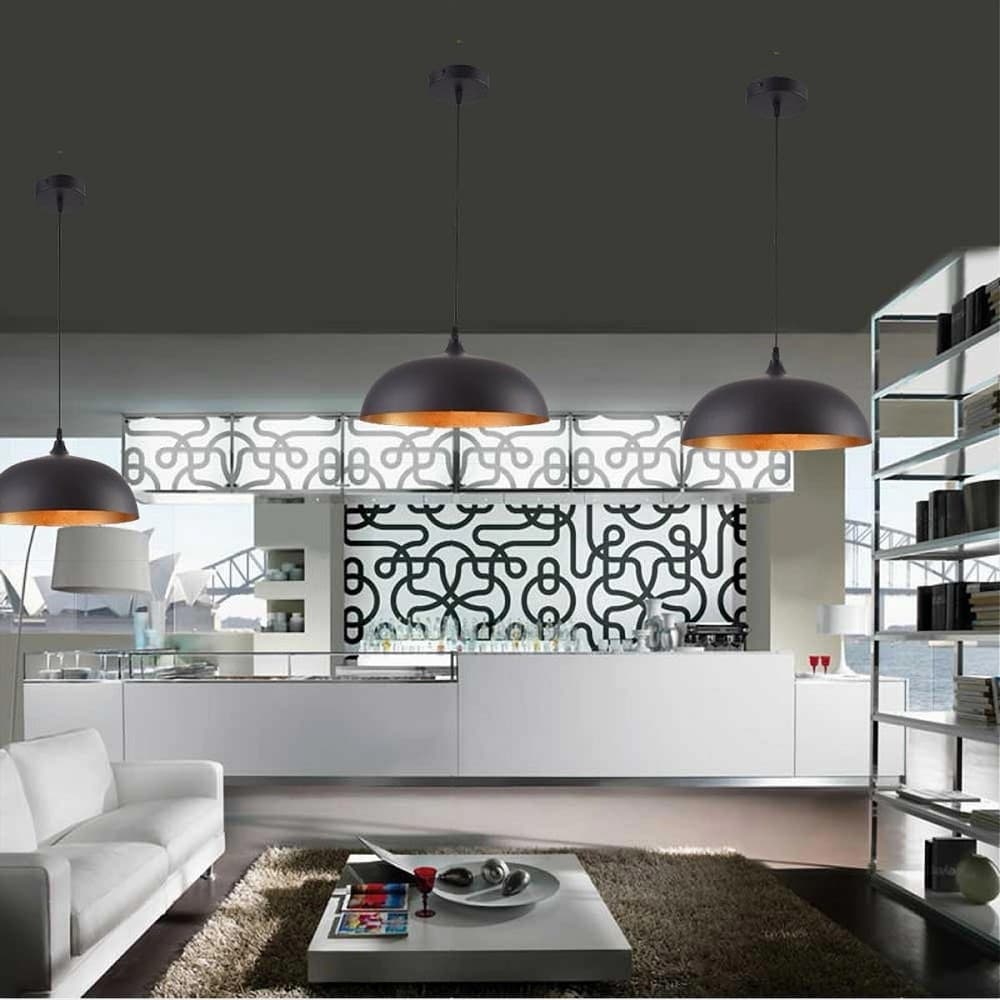 LAMPADARIO A SOSPENSIONE SOFFITTO E27 FERRO PARALUME MODERNO ELEGANTE CUPOLA B90 in Lampade a sospensione Trade Shop italia - Napoli, commercioVirtuoso.it