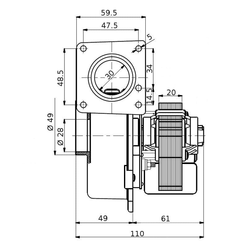 Ventilatore centrifugo CFO-DA 80x83-35 stufe 14706046 in Ventilatori da tavolo Colella Ricambi - Casoria, commercioVirtuoso.it