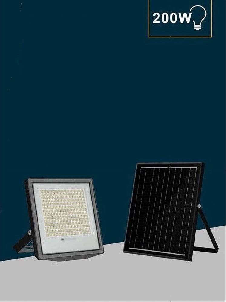 FARETTO PROIETTORE PANNELLO SOLARE LED IP66 200 W LUCE 6500K 4000K SFL516-200W-G in Luci di sicurezza Trade Shop italia - Napoli, commercioVirtuoso.it