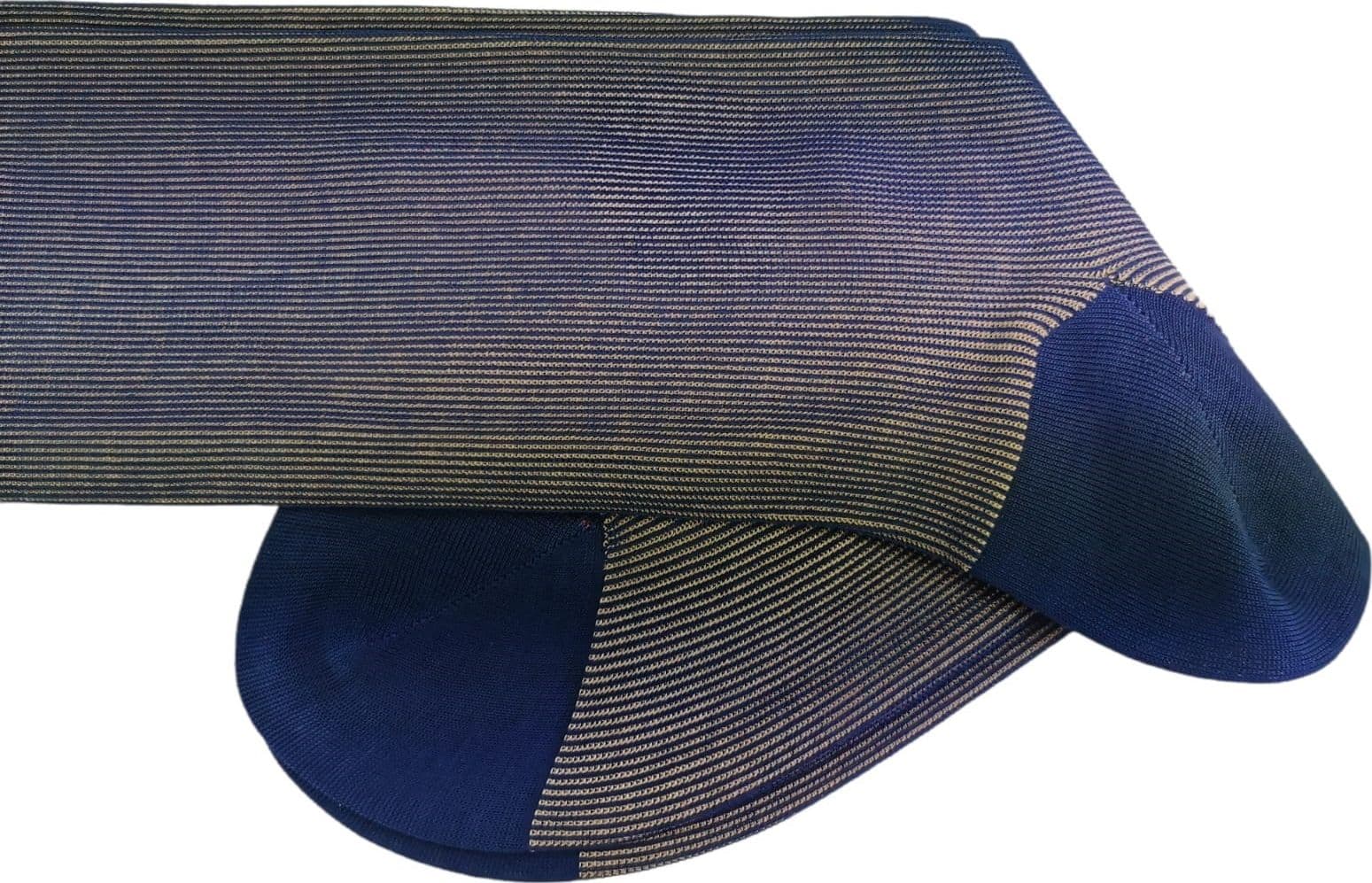 Calze lunghe uomo - Gallo - rigo - blu Royal/sabbia in Calze Couture - Sestu, commercioVirtuoso.it